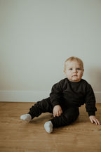 Organic Cotton Baby & Toddler Sweatsuit, Black | ba.be.O Canada