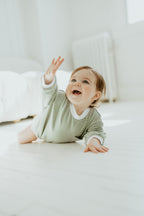 Bubble Romper - Sage Striped