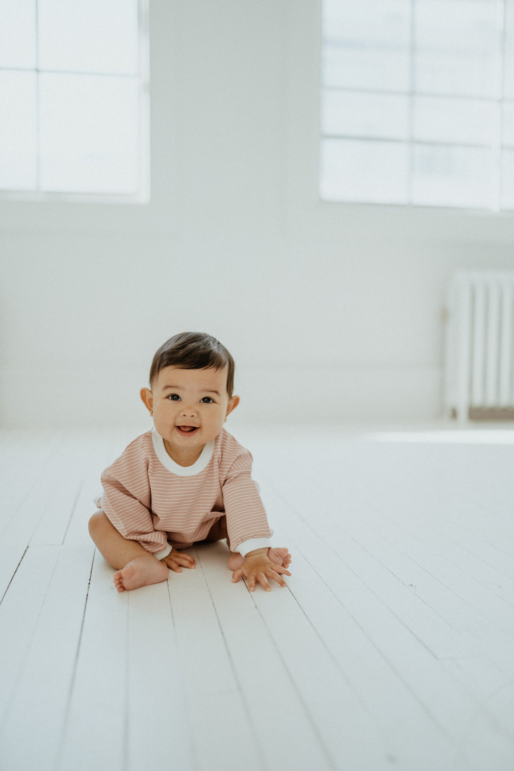 Bubble Romper - Pink Striped