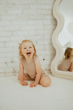 Ribbed Tank Romper - Vintage Mauve