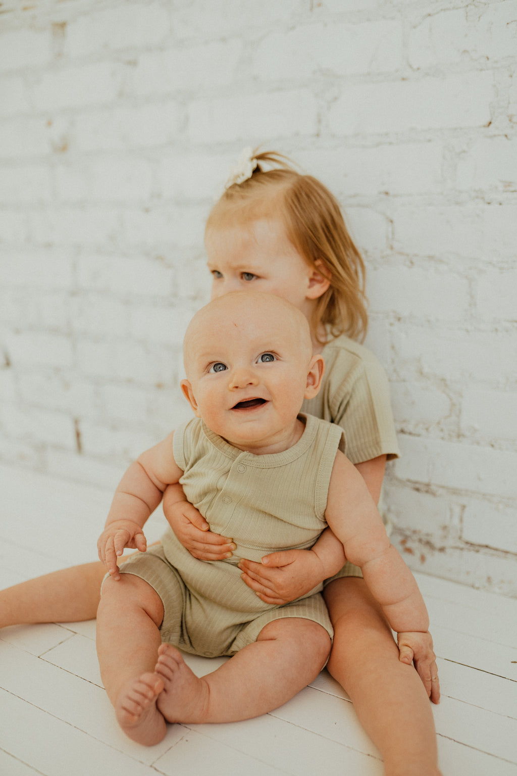 Ribbed Tank Romper - Light Sage