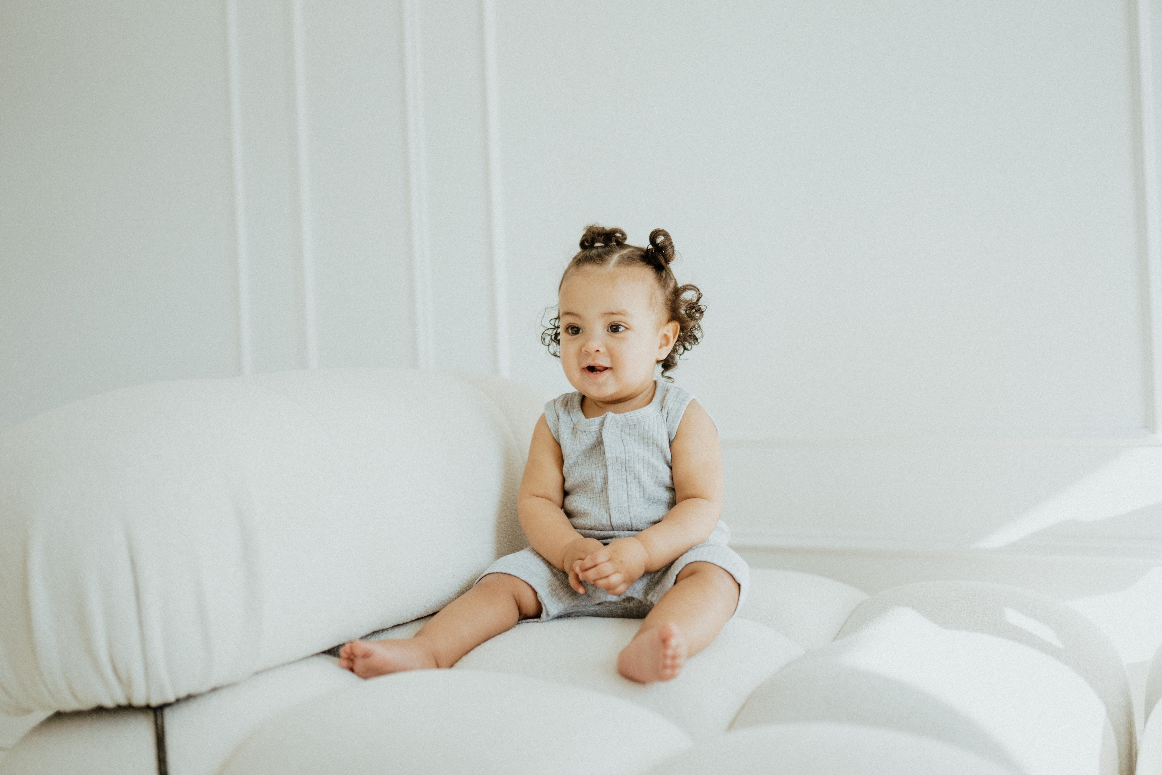 Ribbed Tank Romper - Heathered Grey