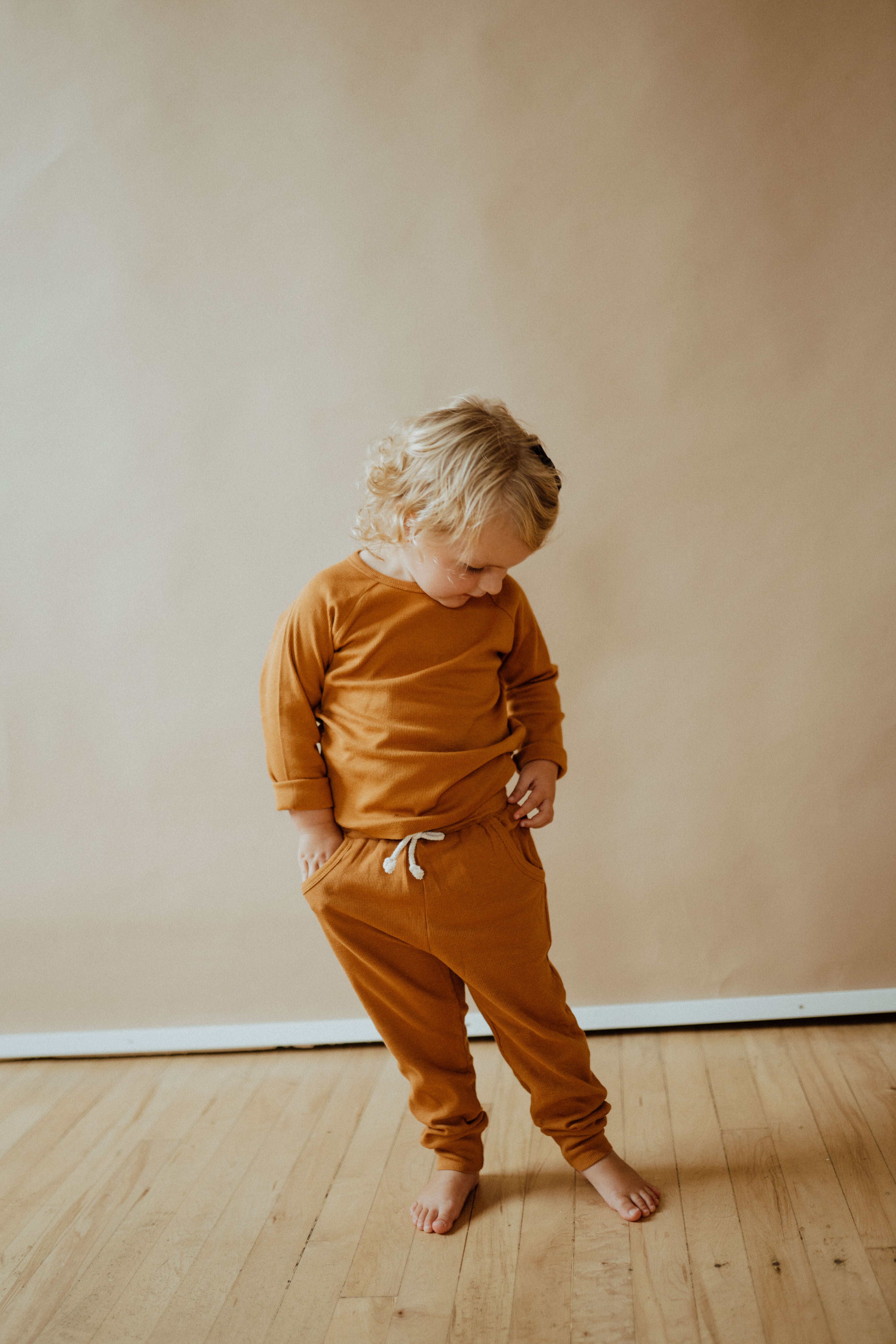 Ribbed Jogger Set – Copper