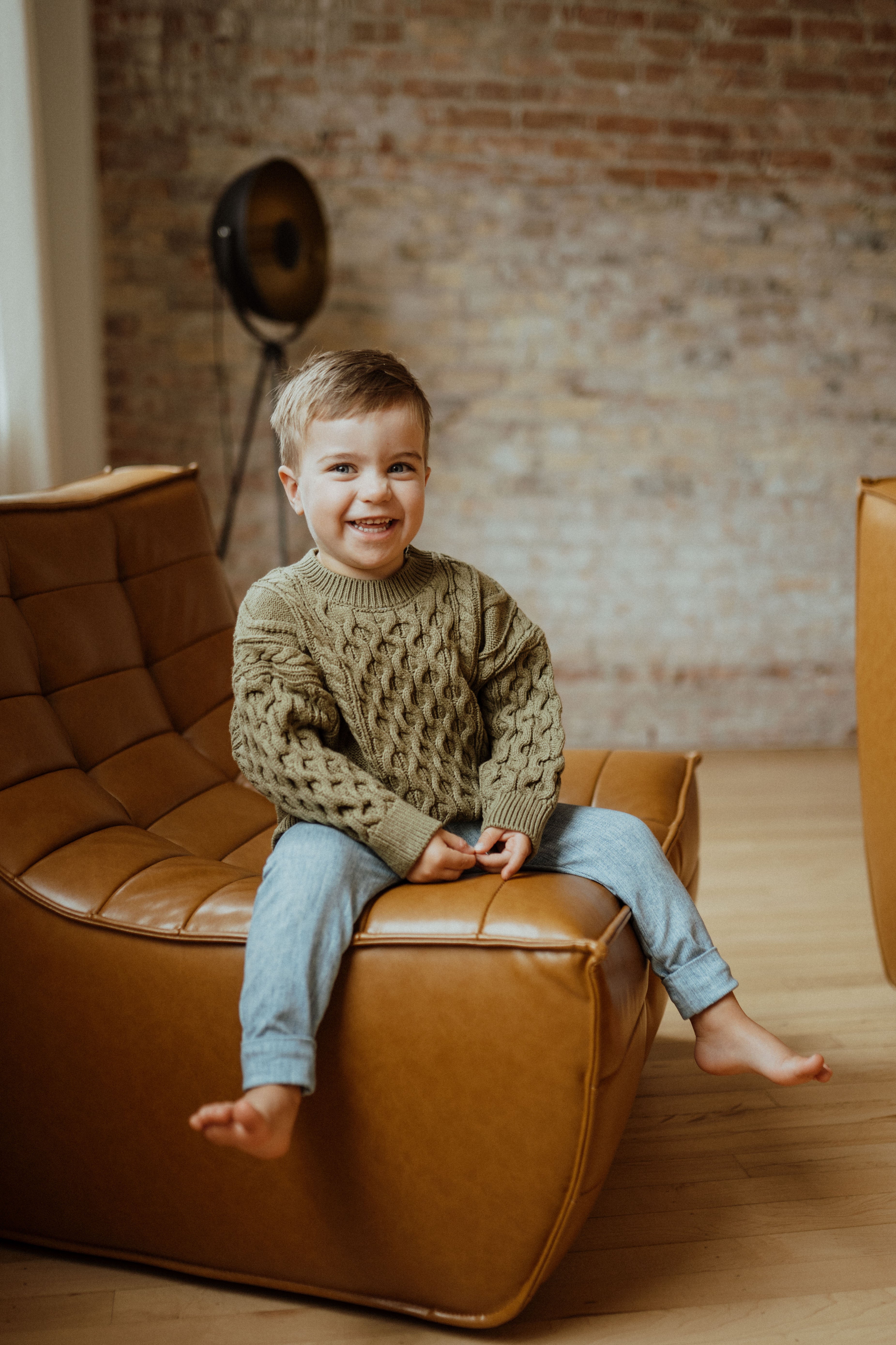 Cable Knit Sweater – Avocado Sage