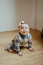 Checkered Knit Suit – Blue | ba.be.O Canada