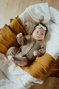 Knit Romper – Heather Brown