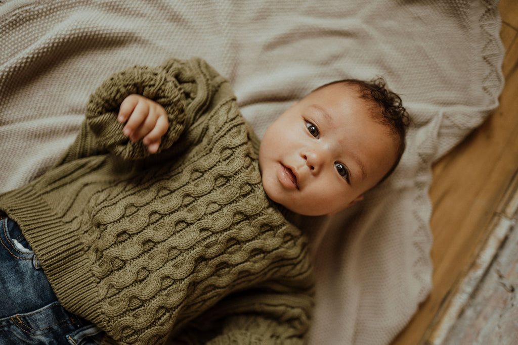 Cable Knit Sweater – Avocado Sage