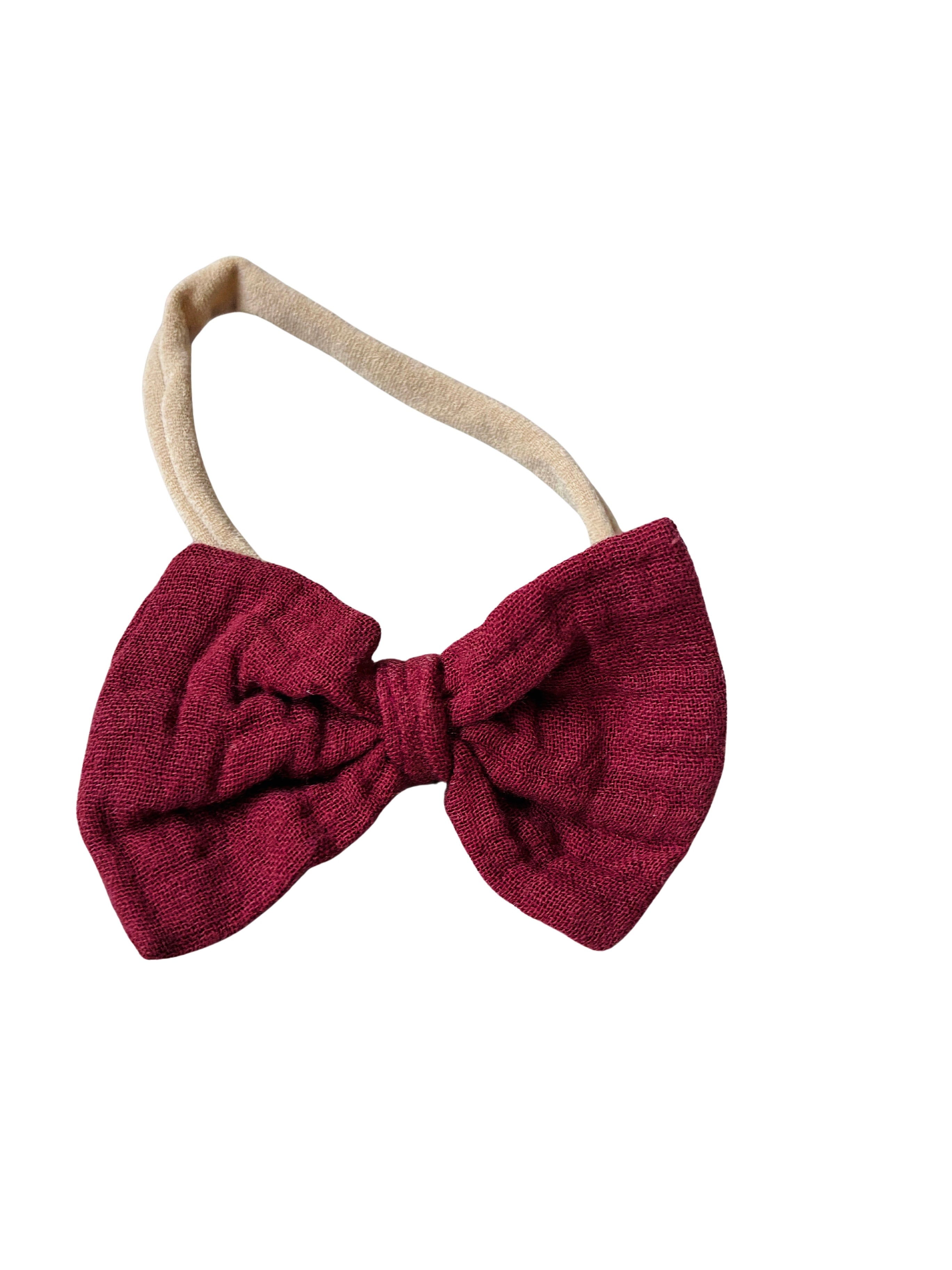 Nylon Headband - Burgundy