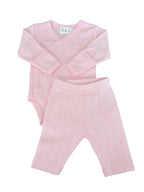 Pointelle Kimono Set - Bubblegum Pink