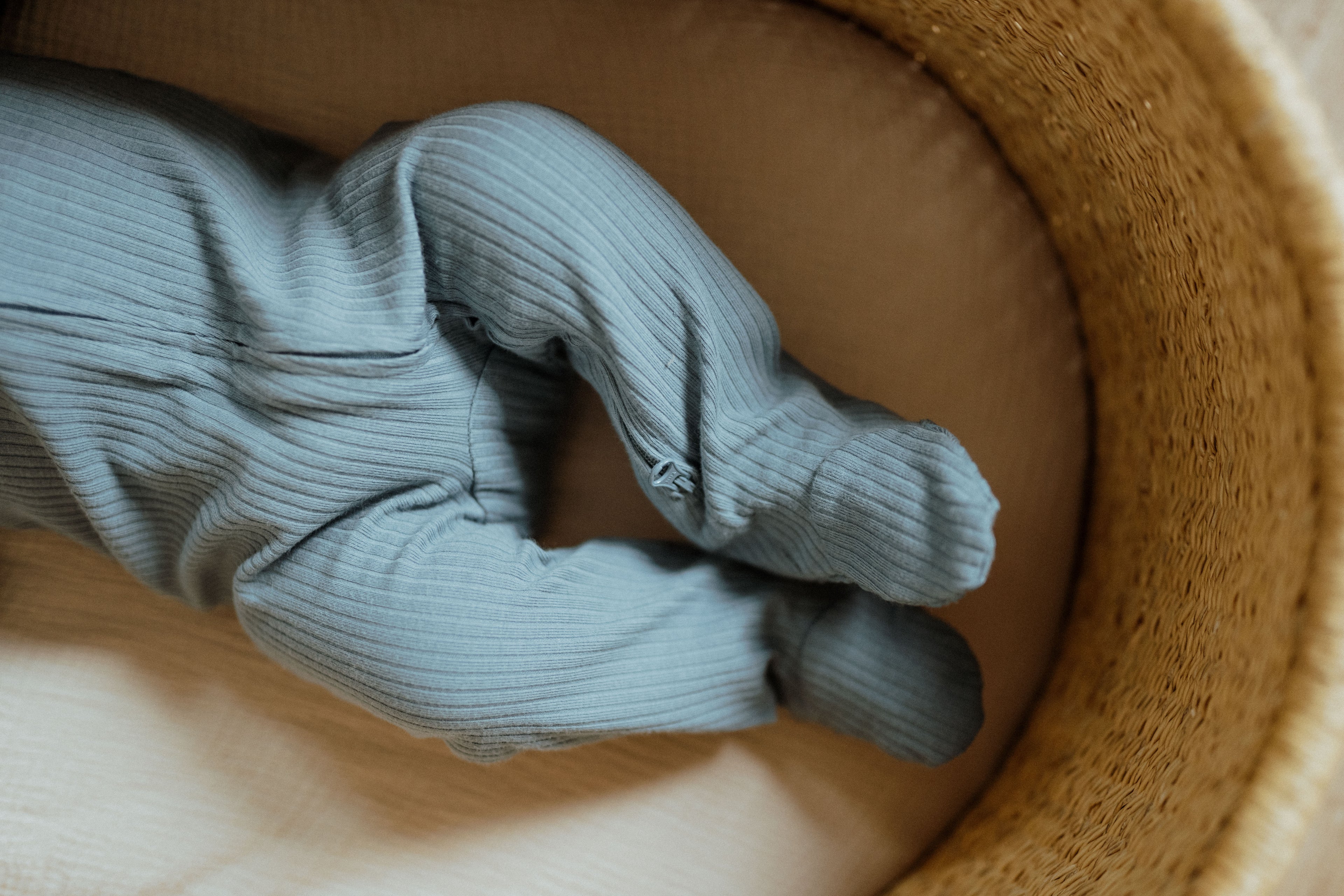 Organic Cotton Baby Sleeper, Deep Blue | ba.be.O