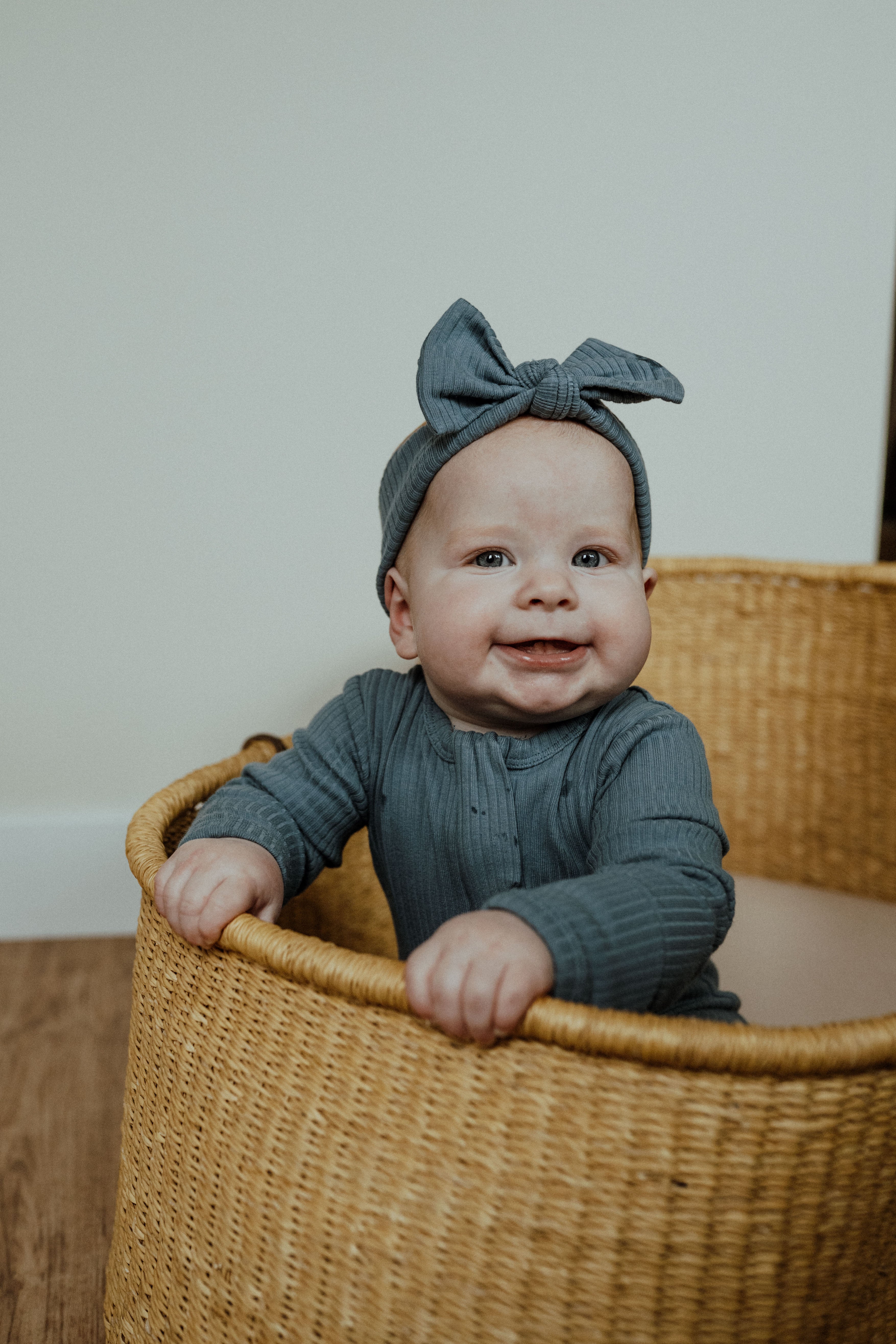 Organic Cotton Baby Sleeper, Deep Blue | ba.be.O