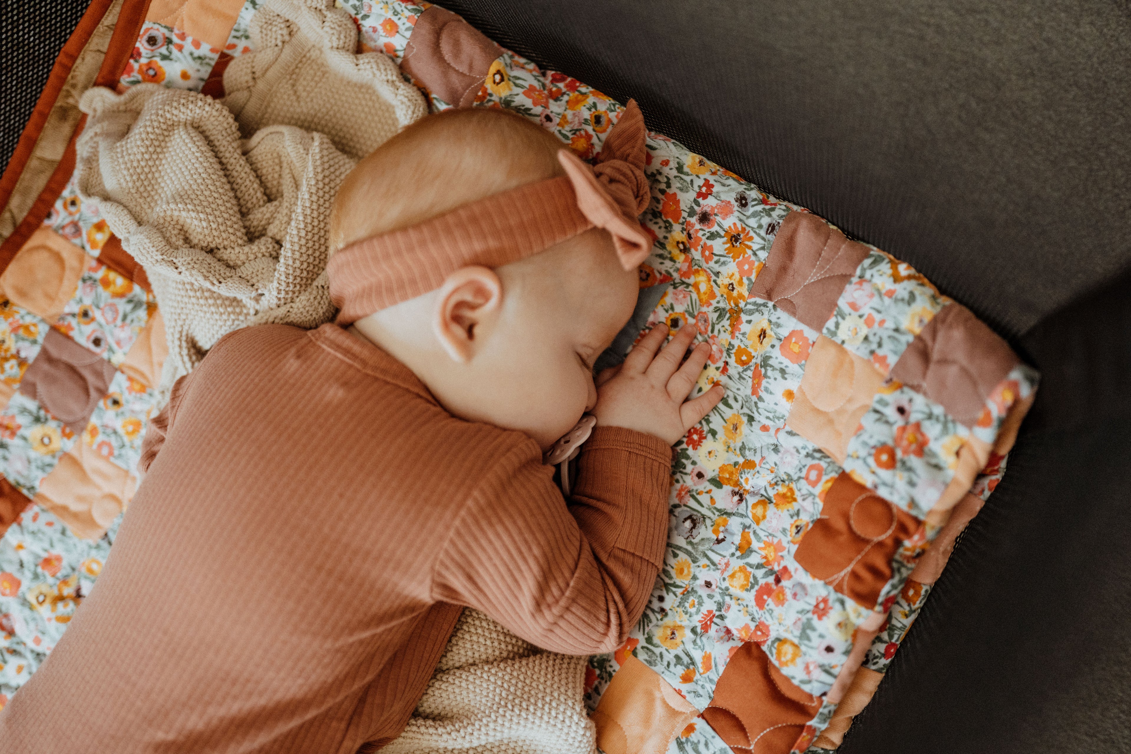 Organic Cotton Baby Sleeper, Pink Terracotta| ba.be.O