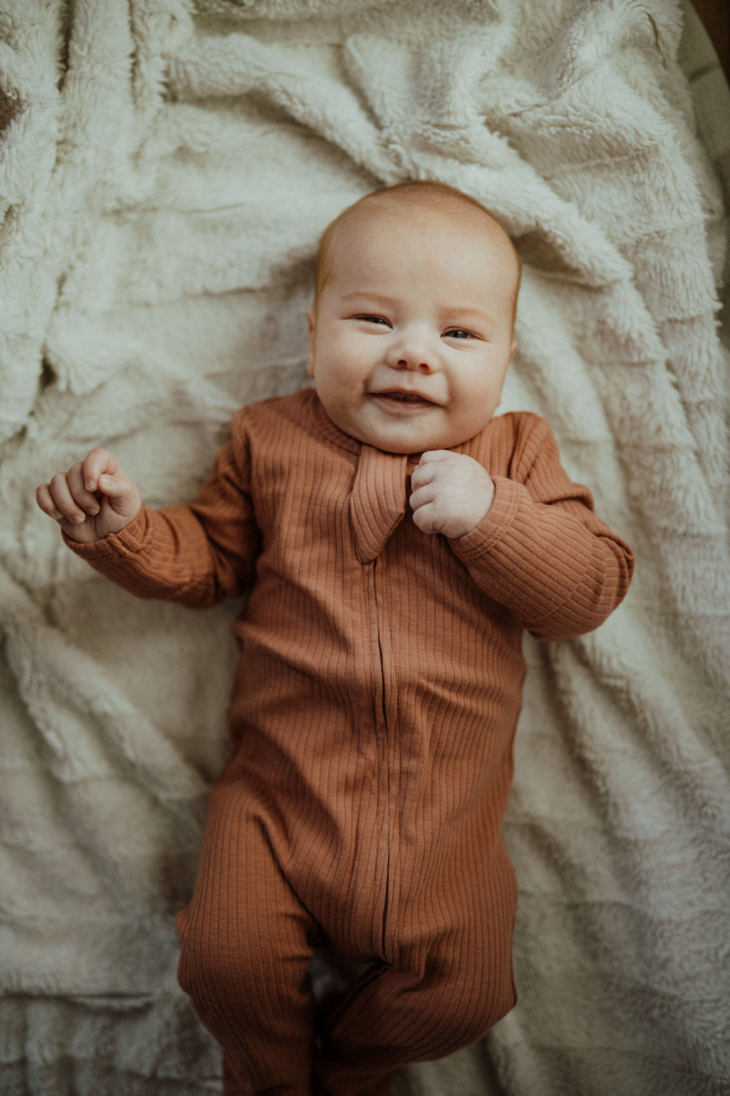 Organic Cotton Baby Sleeper, Pink Terracotta| ba.be.O