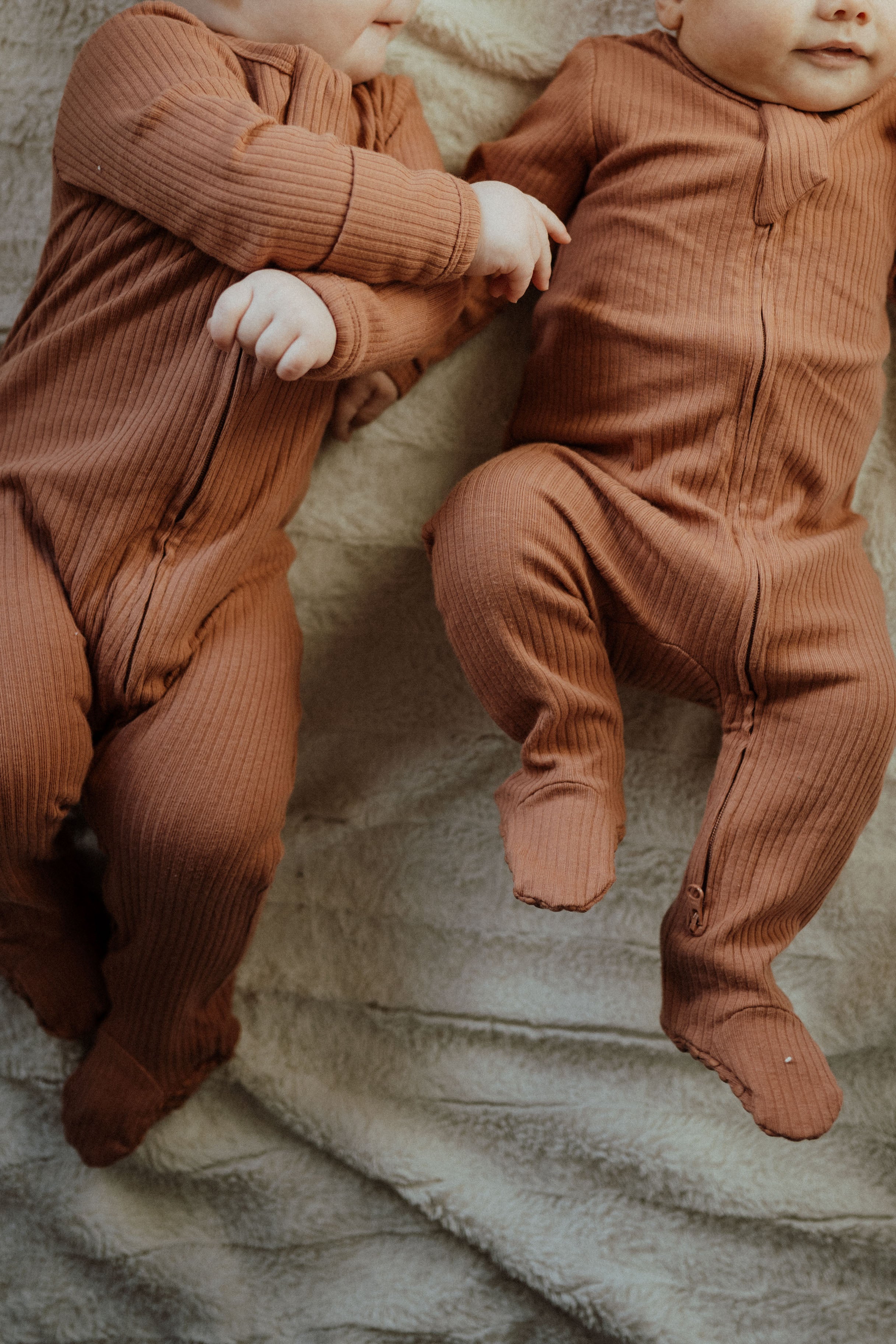 Organic Cotton Baby Sleeper, Pink Terracotta| ba.be.O