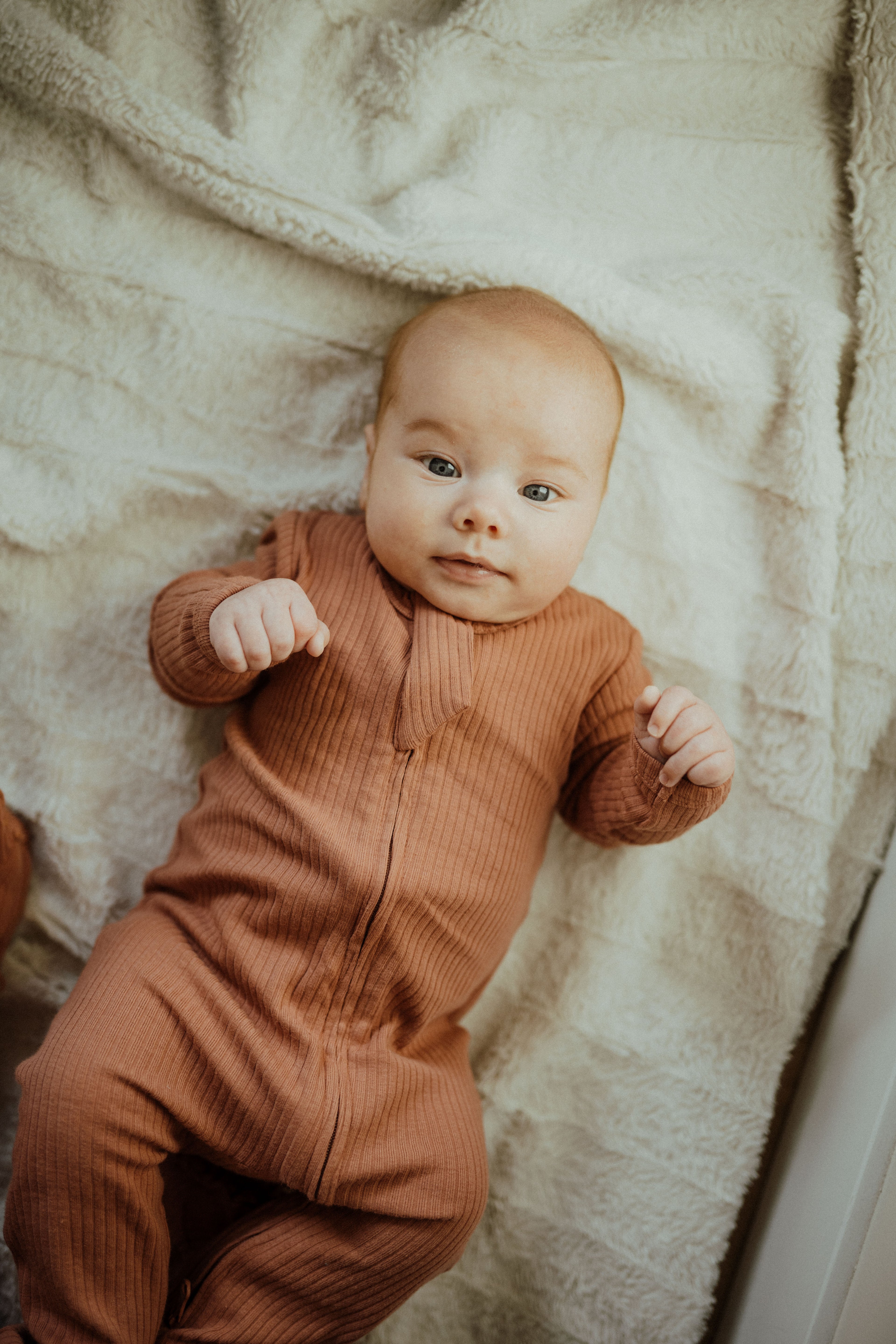 Organic Cotton Baby Sleeper, Pink Terracotta| ba.be.O