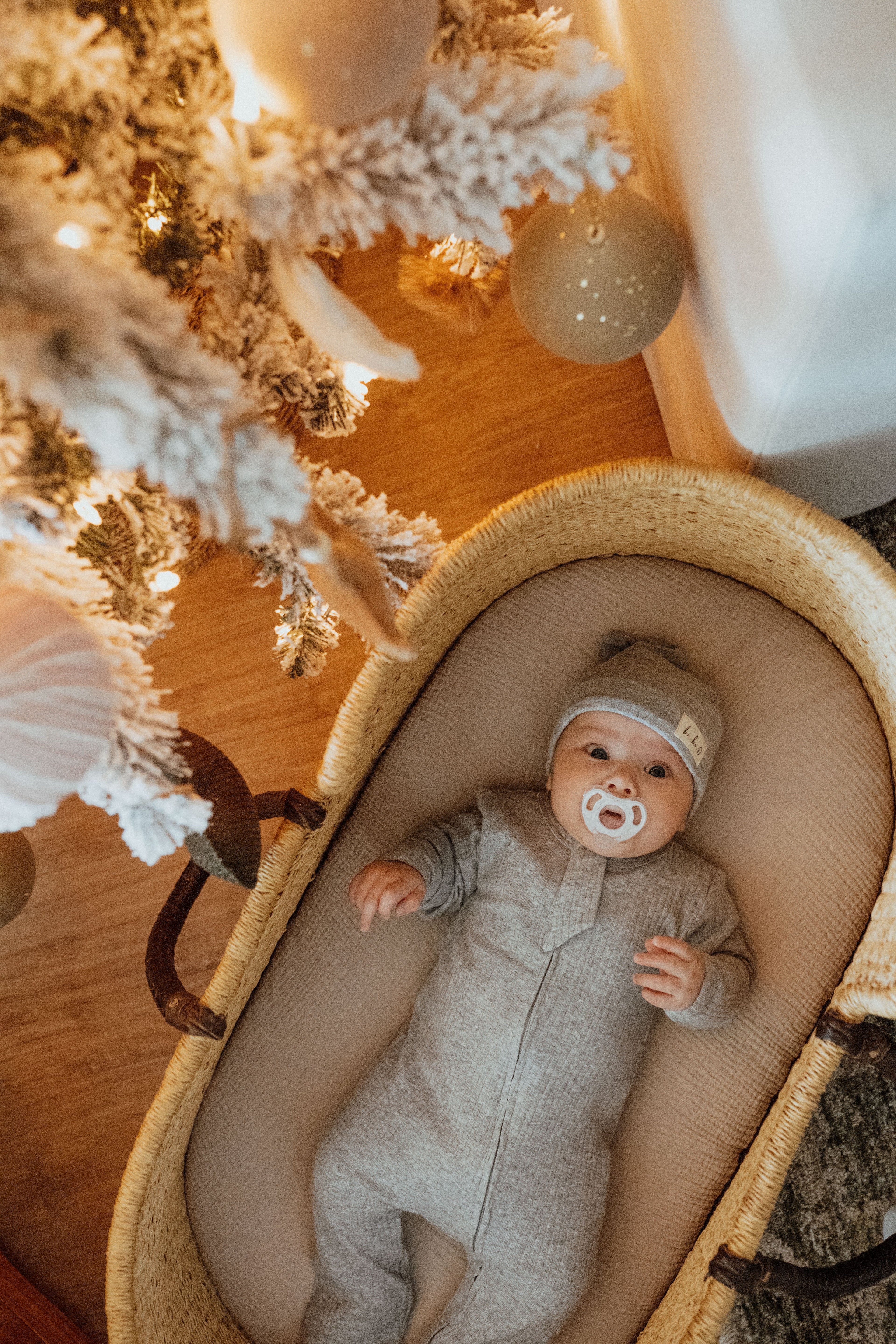 Organic Cotton Baby Sleeper, Heathered Grey| ba.be.O