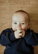 *NEW* Organic Cotton Baby & Toddler Sweatsuit, Navy | ba.be.O Canada