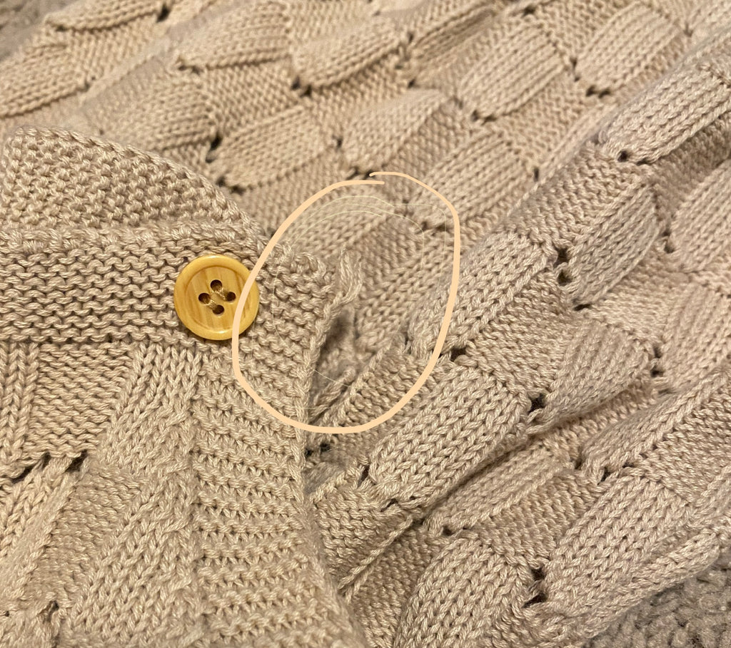 Oops Knit Crochet Romper - Sand