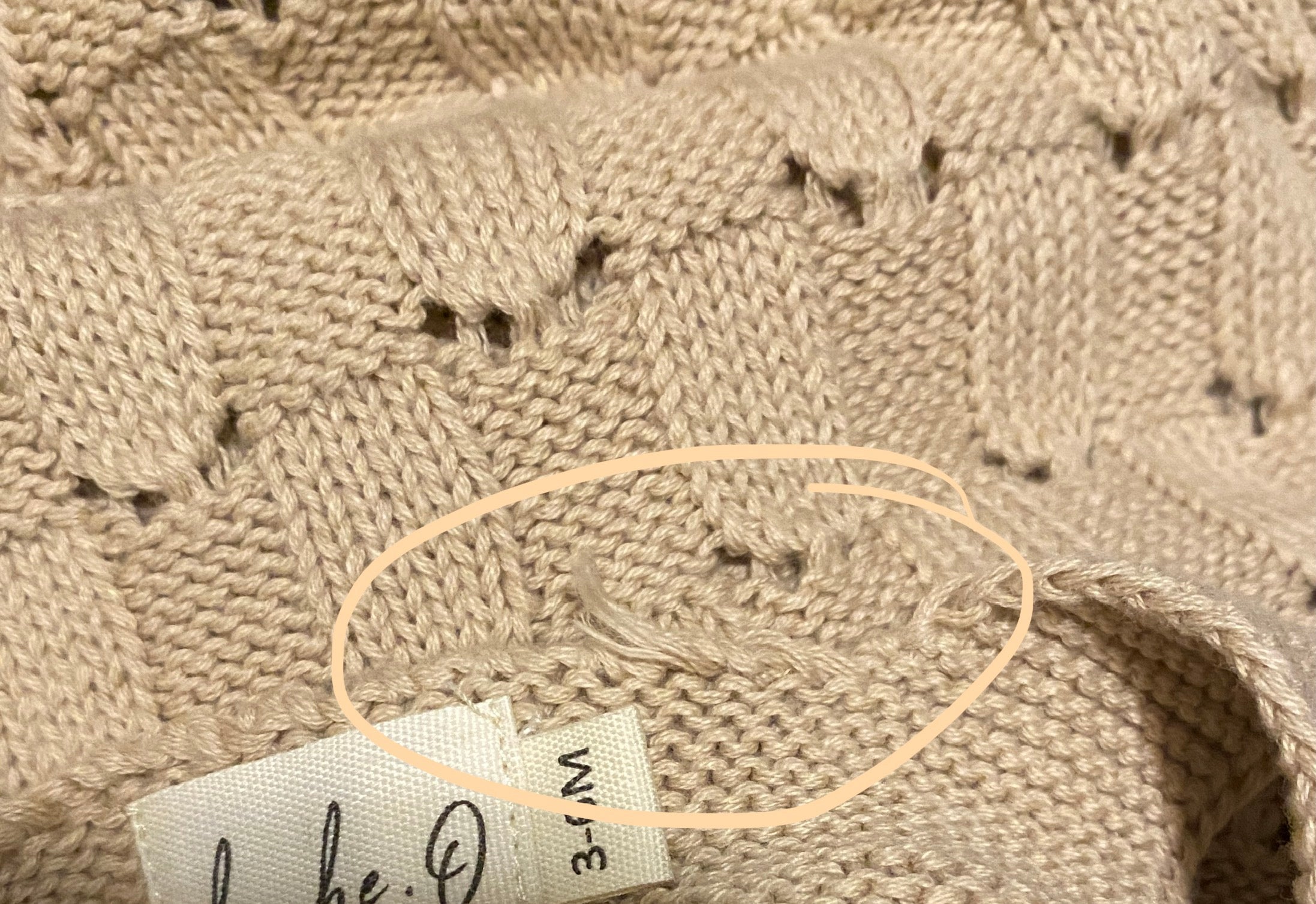 Oops Knit Crochet Romper - Sand