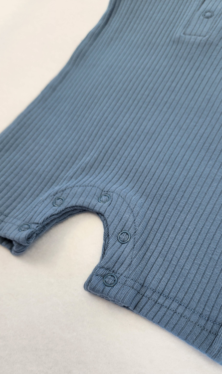 Ribbed Tank Romper - Deep Blue