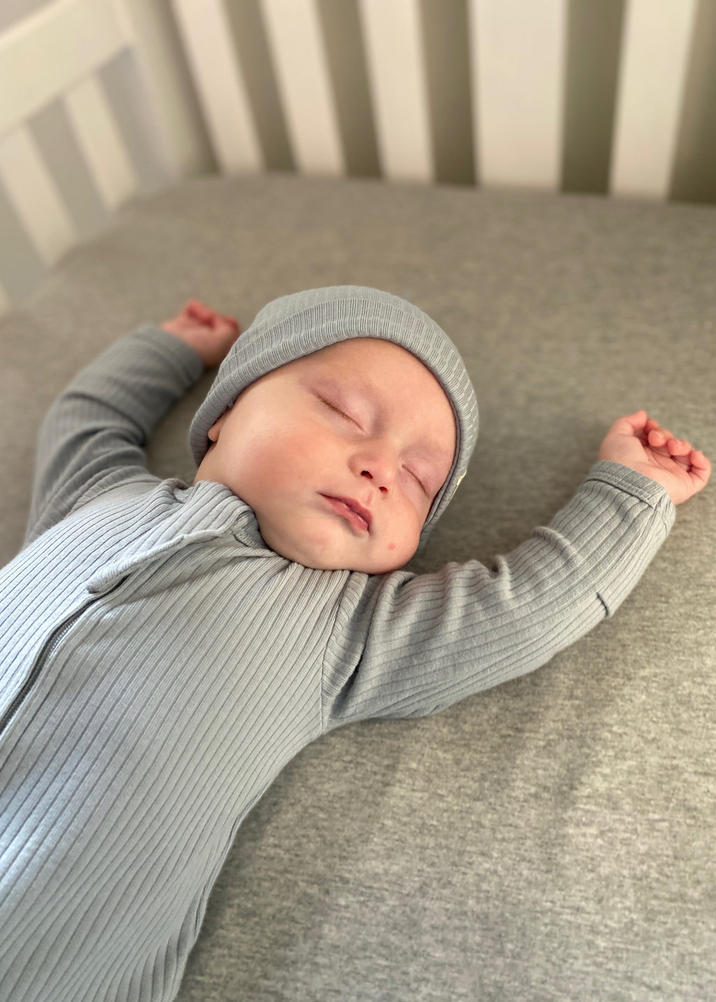 Organic Cotton Baby Sleeper, Harbour Blue | ba.be.O