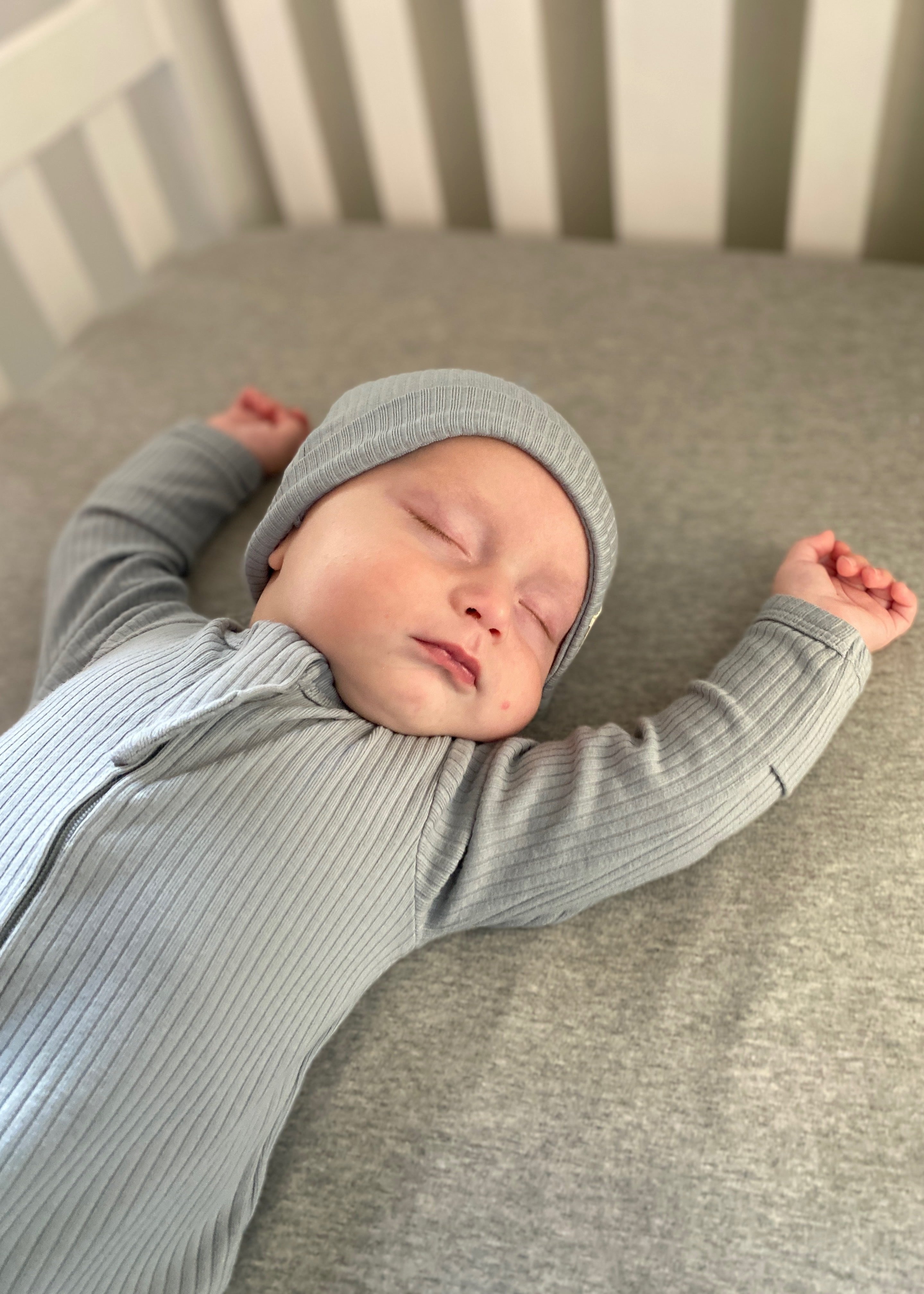 Organic Cotton Baby Sleeper, Harbour Blue | ba.be.O