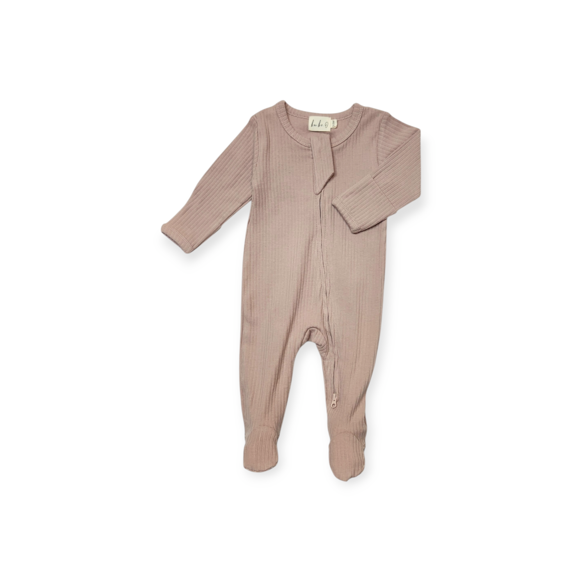 Organic Cotton Baby Sleeper, Vintage Mauve | ba.be.O