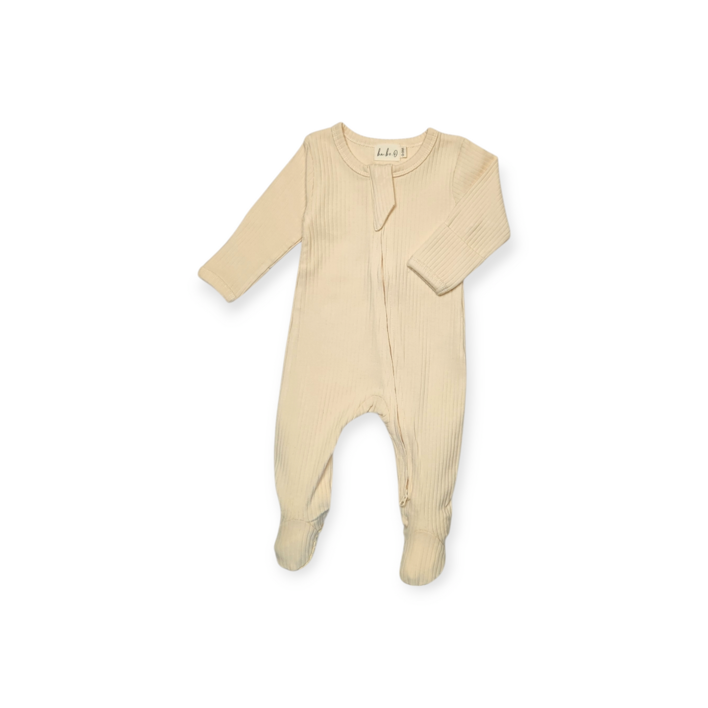 Ribbed Infant Sleeper - Cream