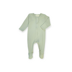 Organic Cotton Baby Sleeper, Light Sage | ba.be.O