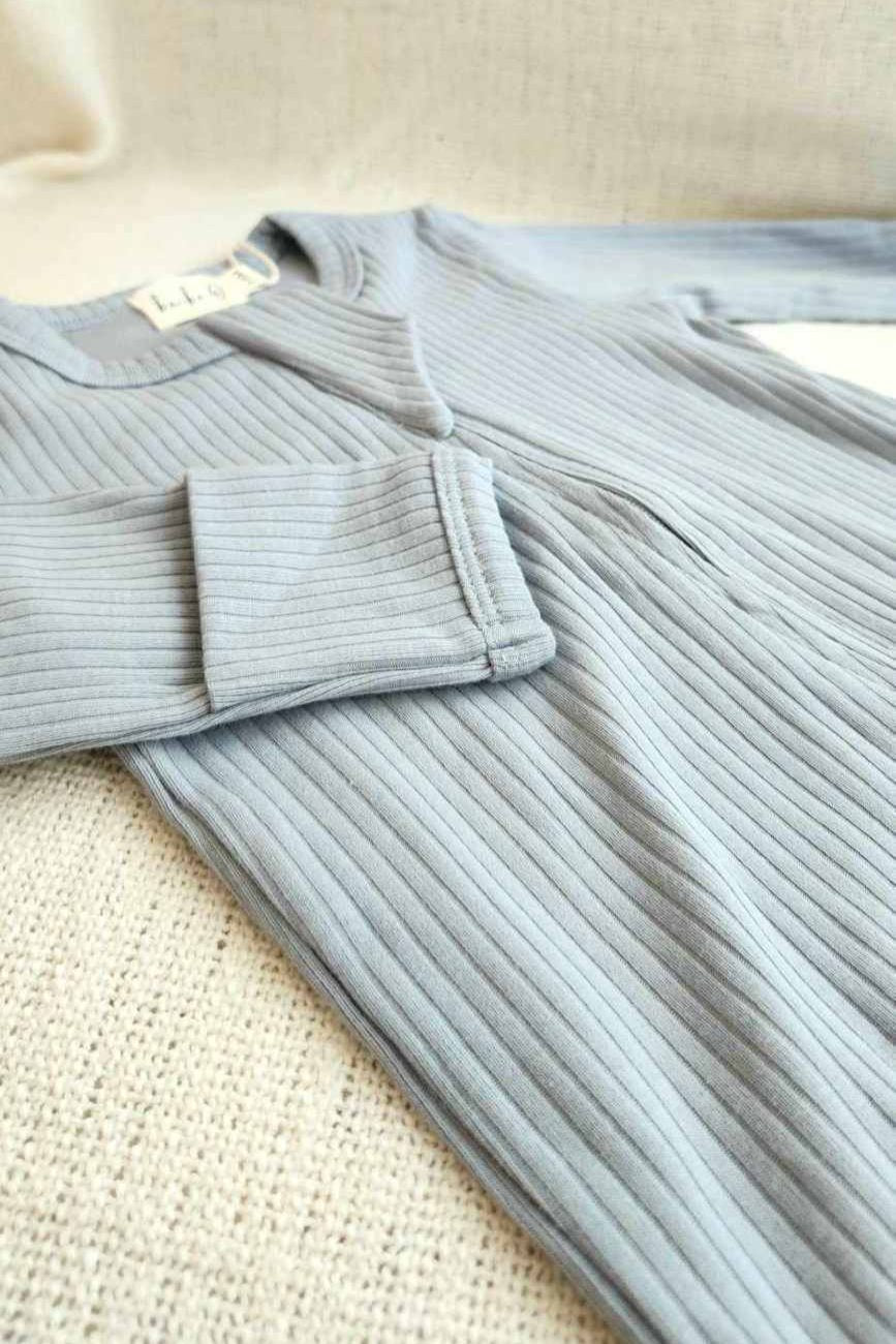 Organic Cotton Baby Sleeper, Harbour Blue | ba.be.O