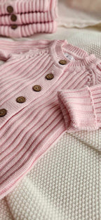 Knit Romper - Petal Pink
