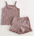 Pointelle Print Short Set