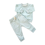 Organic Cotton Baby & Toddler Sweatsuit, Seafoam | ba.be.O Canada