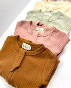 Organic Cotton Baby Sleeper, Rose | ba.be.O