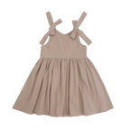 Cotton Shoulder Tie Dres