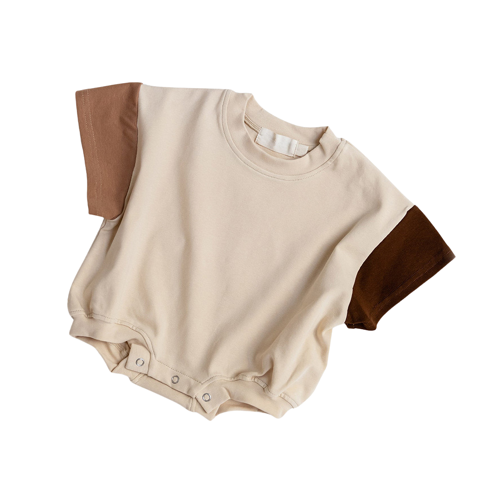 Tri-Colored Drop Shoulder - Brown