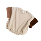 Tri-Colored Drop Shoulder - Brown