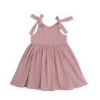 Cotton Shoulder Tie Dres