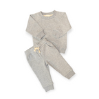 Organic Cotton Baby & Toddler Sweatsuit, Heather Grey | ba.be.O Canada