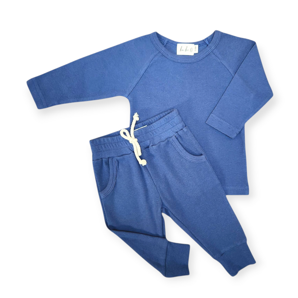 Ribbed Jogger Set – Dark Blue
