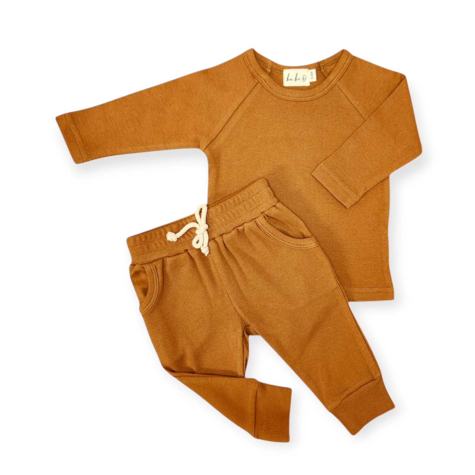 Ribbed Jogger Set – Copper