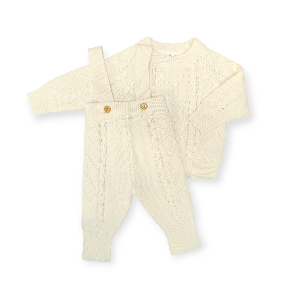 Suspender Set - Cream