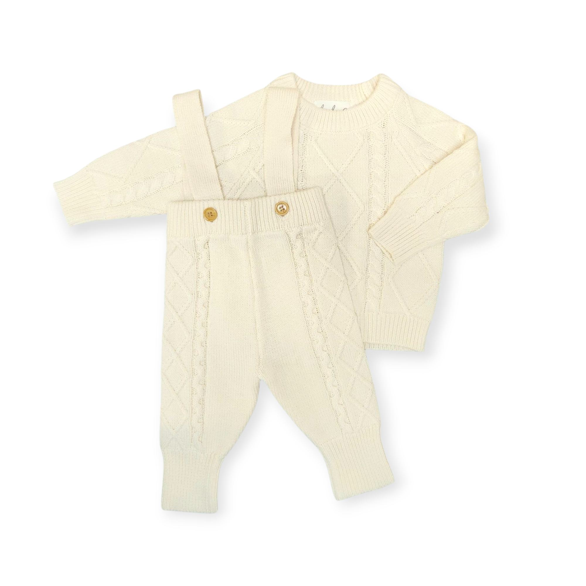 Suspender Set - Cream