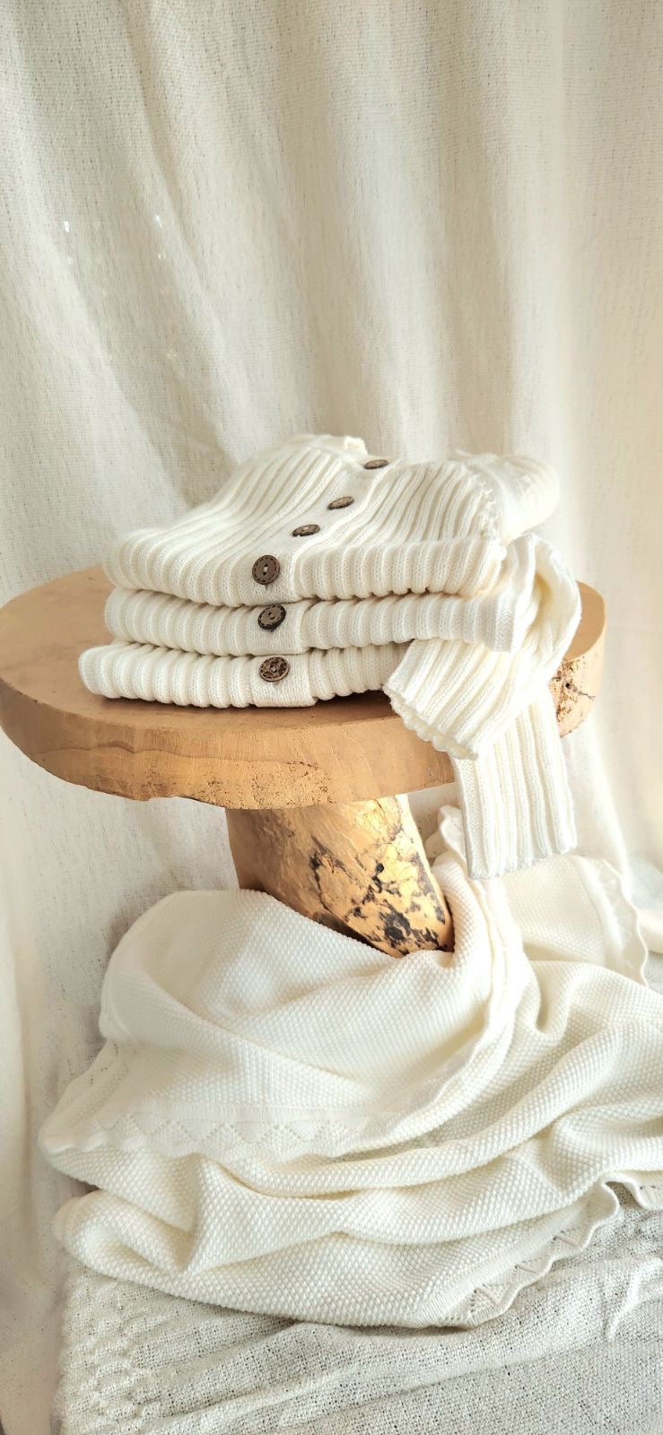 Knit Romper - Milk