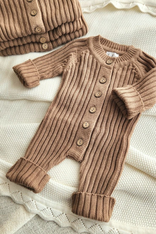 Knit Romper - Cocoa