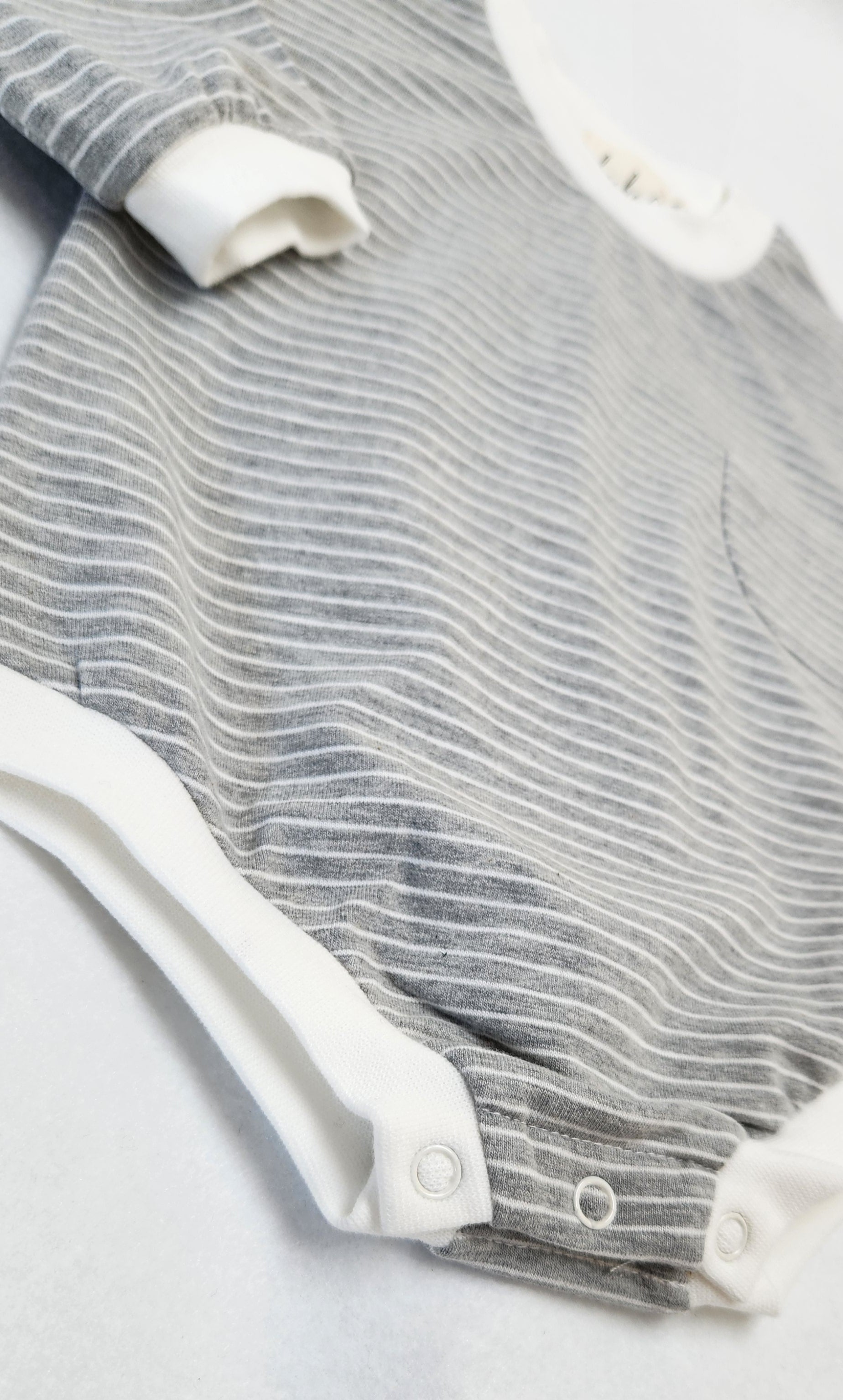 Bubble Romper - Grey Striped