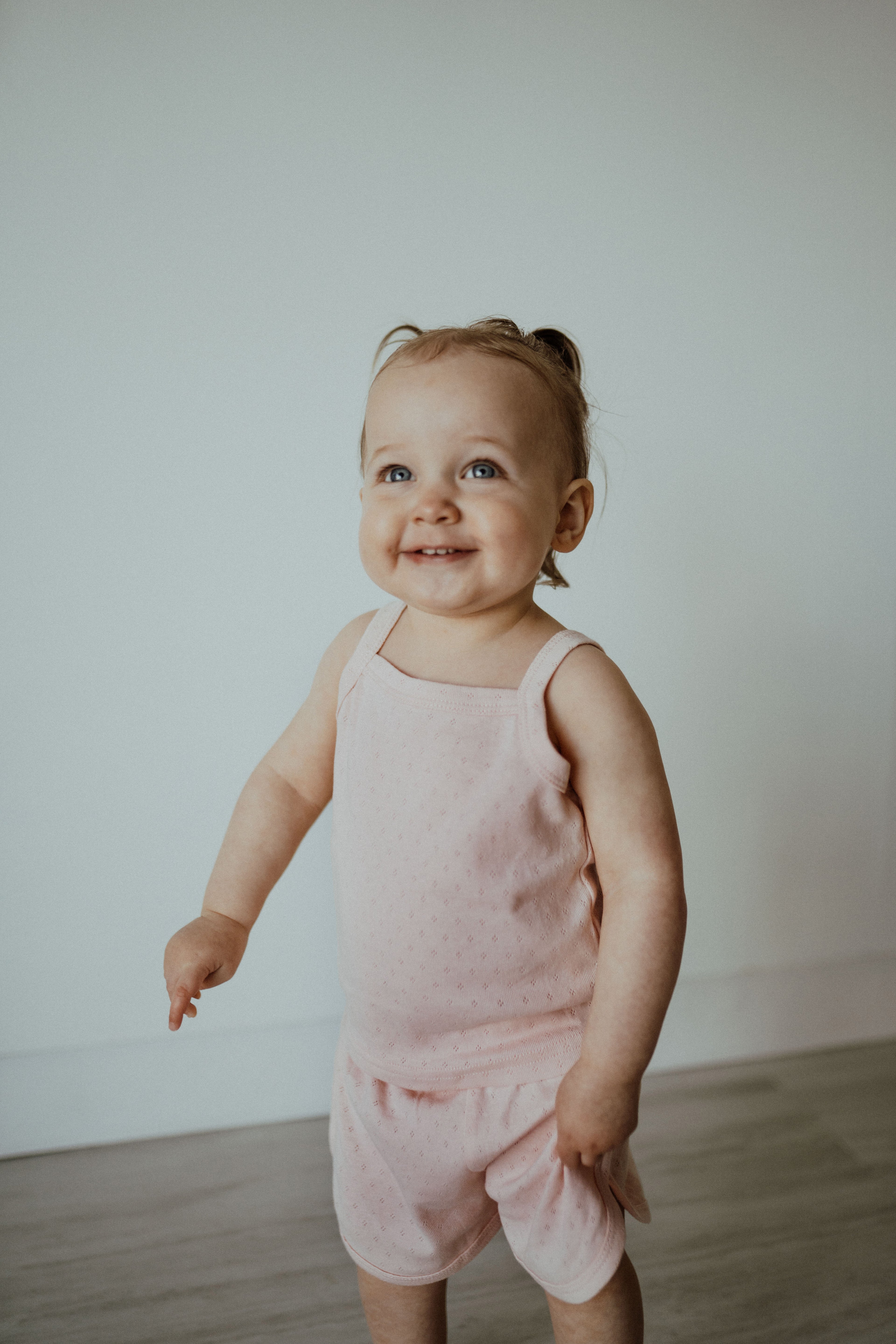 Pointelle Short Set - Pastel Pink