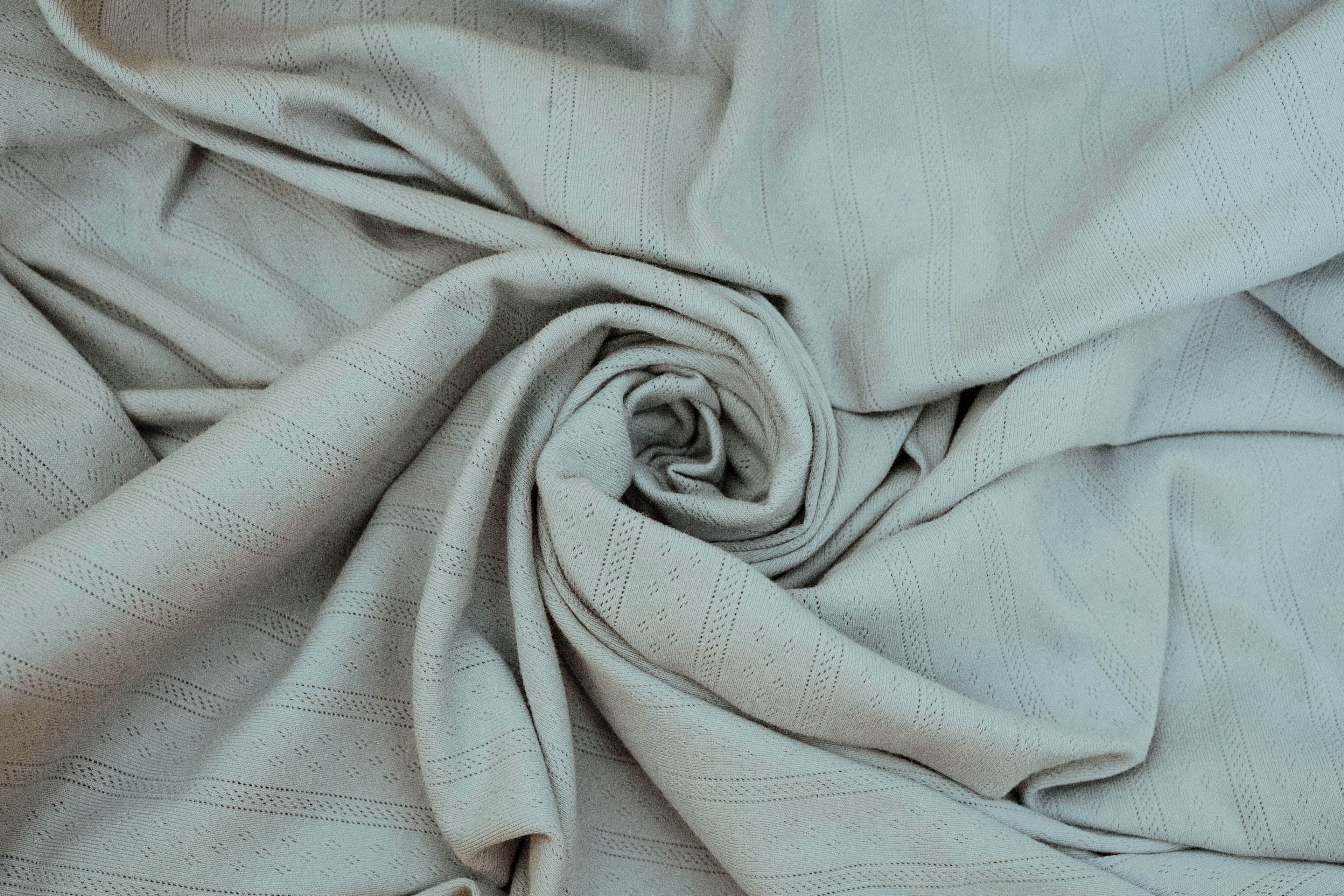 Pointelle Swaddle Blanket - Pastel Blue