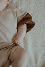 Tri-Colored Drop Shoulder - Brown