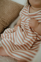 Thin Rib Dress - Pink Stripe